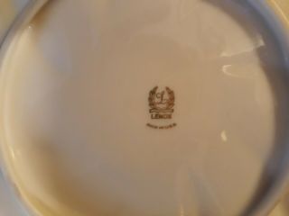Vintage Lenox Leaf Dish Scalloped Oyster Shell Bowl 10 1/2 