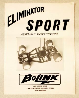 Vintage (bolink Eliminator Sport) Assembly Instructions