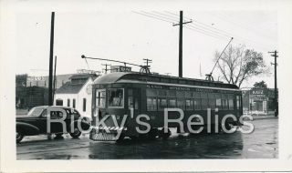 B&w Photo Sand Springs Railway 62 Streetcar Tulsa Ok 9/1/1946 Boston/archer Sta