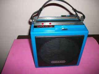 Vintage Sears Portable 8 Track Stereo Player With Am/fm Radio Blue