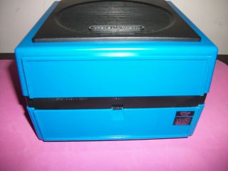Vintage Sears Portable 8 Track Stereo Player With AM/FM Radio BLUE 2