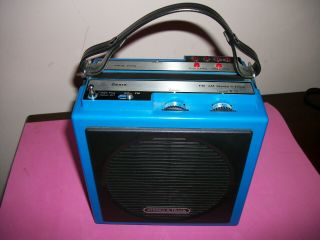 Vintage Sears Portable 8 Track Stereo Player With AM/FM Radio BLUE 3