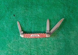 Vintage Kutmaster Pocket Knife Advertising Purina Chows Feed Company
