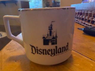 Vintage Disneyland Coffee Mug - Gold Rim By Walt Disney Productions