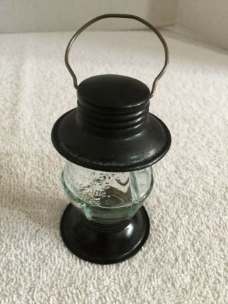 Vintage Victory Glass Avor Candy Pellets Railroad Lantern Candy Container
