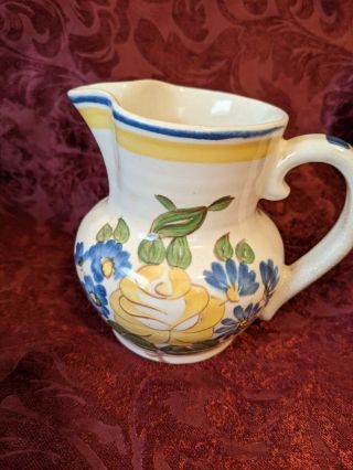 Vintage Red Wing Pottery Hand Painted Creamer Pitcher