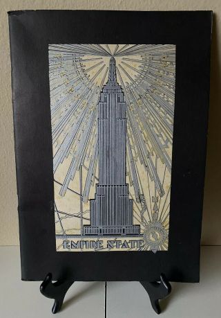 Antique 1931 Empire State: A History Architecture Booklet/ Art Deco York Nyc