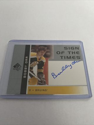 Bobby Orr 2002 Upper Deck Sp Authentic Sign Of The Times Auto