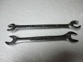 Vintage Craftsman Usa Flare Nut & Open End Wrenches 3/8 " X 7/16 " V44174 - Vv44572