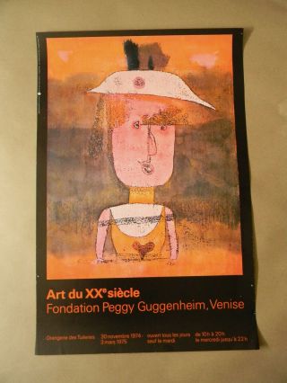 1974 Paul Klee - Fondation Peggy Guggenheim Vintage Exhibition Poster