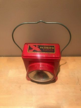 Vintage dry Cell Delta Red Bird Electric Lantern 2