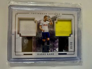 2019 - 20 Panini Impeccable Harry Kane Dual Jersey 9/99 Tottenham Hotspur