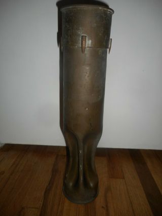 Antique Vintage Military Wwi Wwii Artillery Shell Casing Trench Ammo Art