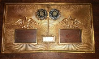 Antique Corbin Brass Eagle Us Post Office Mail Box Door 11 " Double Dial Usps