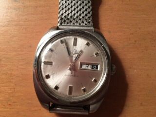 Vintage Men’s Automatic Stainless Watch And Band From 1965