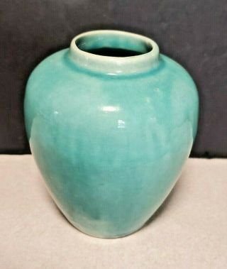 Vintage / Retro Teal Green 4 " Mccoy Usa Pottery Flower Vase