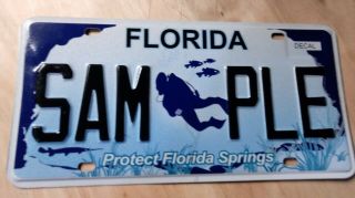 Florida,  Sample,  Car,  Tags,  License Plates,  Protect Florida Springs