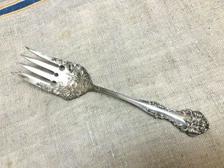 Gorgeous Highly Decorative Sterling Silver Cold Meat Fork - - Unknown Pattern