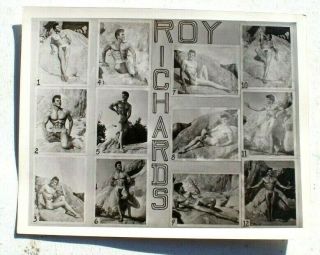 Vtg Beefcake / Bodybuilding Gay Interest Orig Nude Physique Photo Roy Richards 2