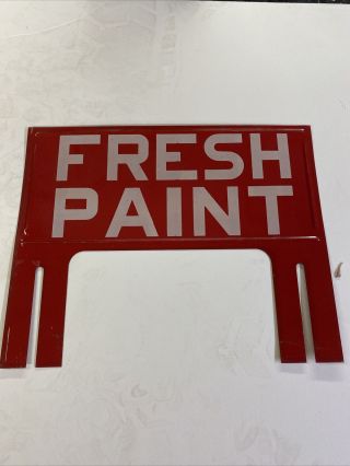 Vintage Metal Fresh Paint Sign.  Wet Paint