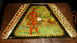 Vintage Hand Painted Lap Harp:signed: Made In Belarus: W/ 7 Song Sheets