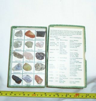 Vintage Box Of 15 Minerals And Ores