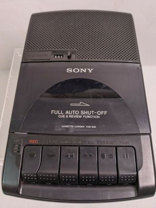 Vintage Sony Portable Cassette Player/ Recorder Model Tcm - 929 Tested/works