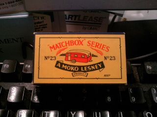 Vintage Matchbox Series No.  23 Moko Lesney Caravan Empty Box Only