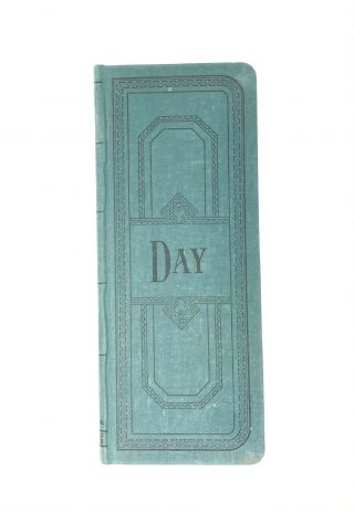Vintage Ledger Book - Day Book - Record Book 15”x6.  5”x2” 152 Pages 148 Filled