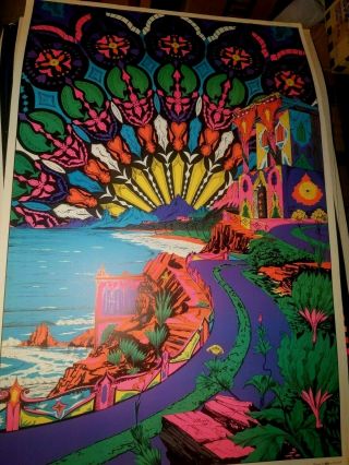 Horizons 1969 Vintage Blacklight Nos Poster By Celestial Arts N/m