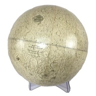 Vintage 1969 Rand Mcnally Lunar Moon Globe 12 " W/ Stand Space Universe School