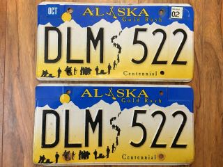 Alaska License Plate Pair - Centennial - Dlm 522