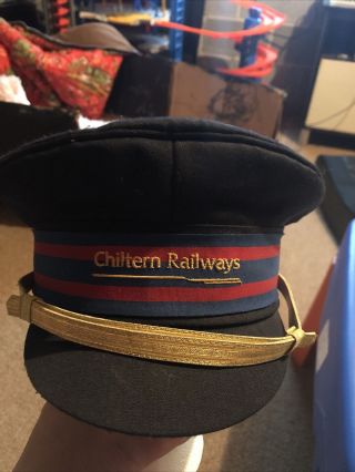 Vintage Br British Chiltern Railways Station Master Cap Hat 58 Or 7 1/4