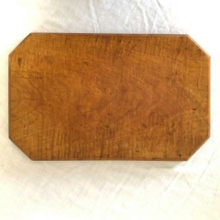 Antique Vintage 14.  50 " X 9.  25 " X.  75 " Solid Tiger Maple Wooden Cutting Board