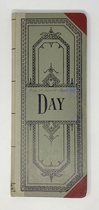Vintage Ledger Book - Day Book - Record Book 15”x6” 152 Pages
