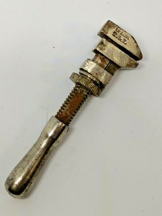 Antique Gem T&l Tower & Lyons 3¼ " Salesman Sample Adjustable Monkey Wrench