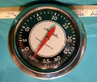 Air Guide Airguide Vintage Boat Marine Speedometer 45 Mph 3 Inches