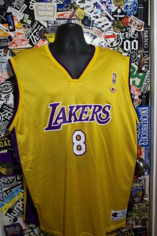 Vintage Kobe Bryant Champion Jersey Los Angeles Lakers Size 48