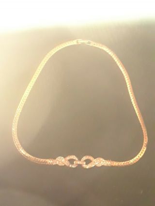 Vintage Signed Napier Elegant Gold Tone Choker Necklace