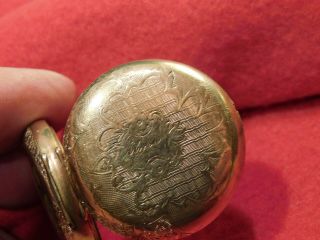 Vintage Elgin 1 5/8 " Full Hunter Gold Plated Pocket Watch.  Part/repair