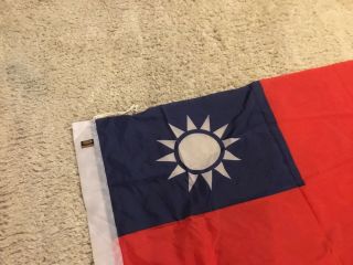 Vintage Chinese Flag WW2 China Silk Flag Old Piece. 2