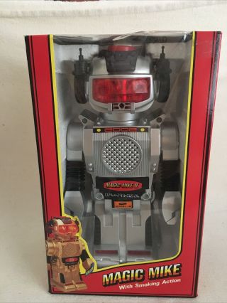 Vintage ©️new Bright Ind Co 1987 Magic Mike Robot 2165 Silver