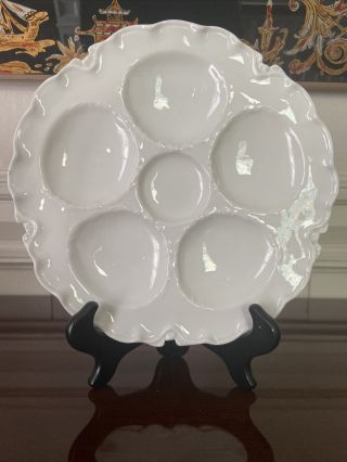 Lovely Antique Haviland Porcelain Oyster Plate,  Ranson Pattern