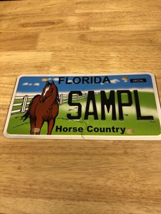 Florida Sample License Plate Horse Country
