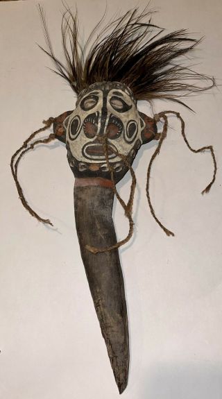 Papua Guinea Antique Sepik River Tribal Dagger Knife Mask Vintage Mwai