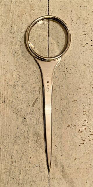 Currier & Robie Vtg Sterling Silver Letter Opener With Magnifying Glass Handle