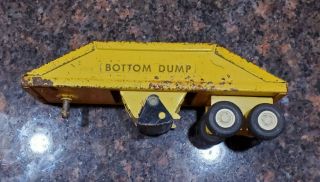 Vintage Yellow Tonka Toys Mini Bottom Dump Trailer Pressed Steel Toy 55160