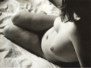 Junge Frau Nackt Akt Torso Schwanger Pregnant Nude Xl Vintage C.  1960