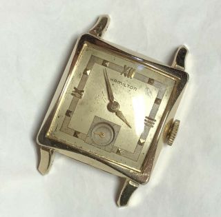 Vintage 1950s Hamilton Ryan 10k Gold Filled Watch 752 17j Runs