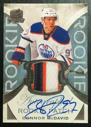 2015 - 16 Ud The Cup Connor Mcdavid Rookie Patch Autograph Reprint